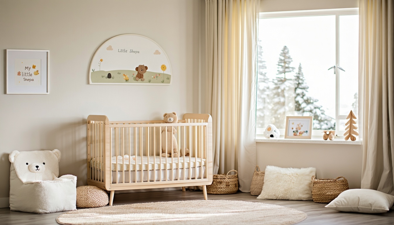 A cozy, well-decorated nursery featuring My Little Sherpa products